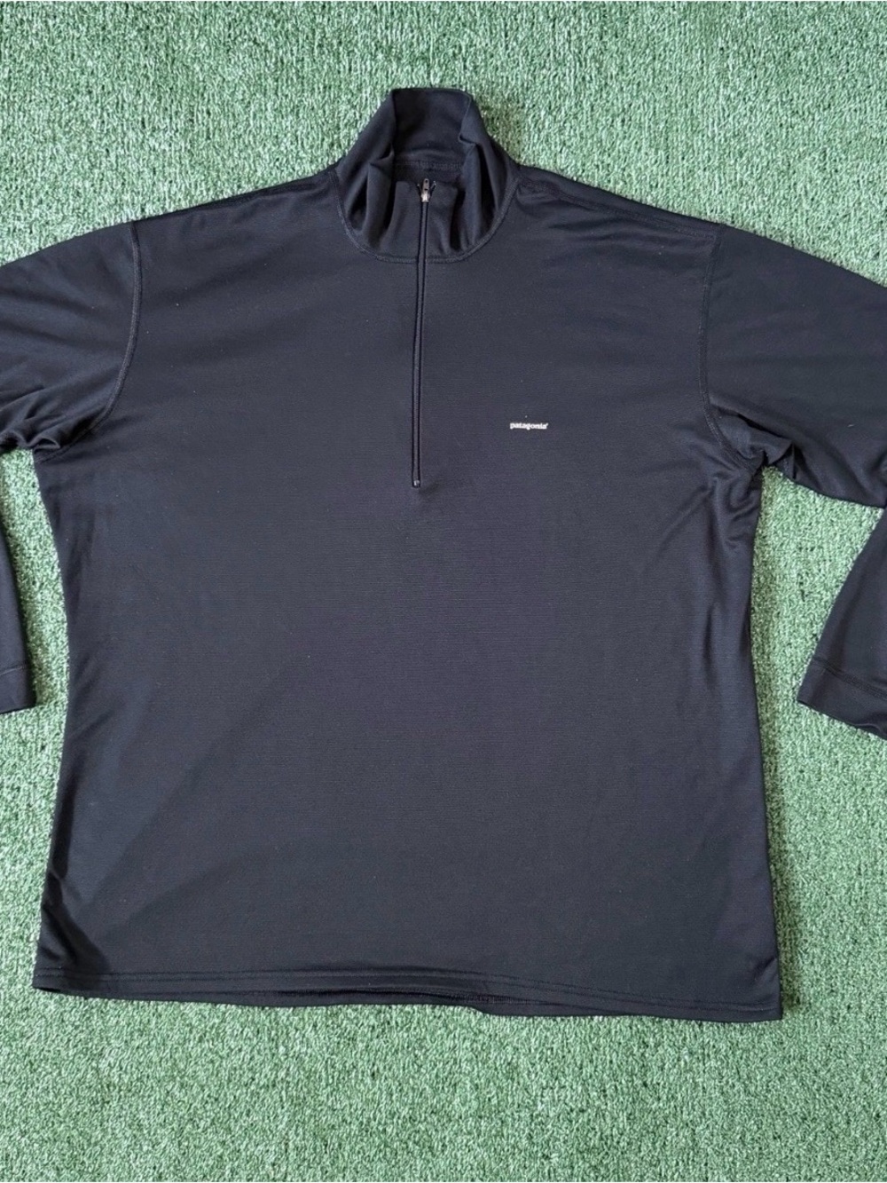 Patagonia Capilene 1/4 Zip Pullover Mens XL Black Lightweight Baselayer 44262SP